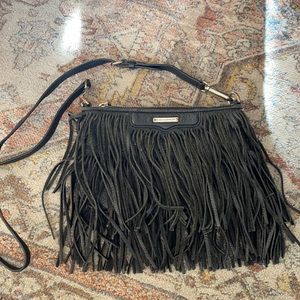 Fringe Black Purse Satchel